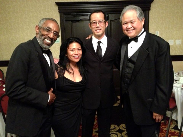 Photo of Sifu Phil Jennings, Laura, Paul Wee and Master Douglas Wong.