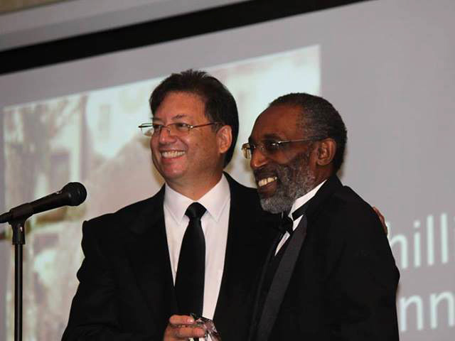 Photo of Sifu Phil Jennings and Michael Matsude.